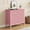 Pink, variant on RoyalCraft Black 3 Drawer Dresser Chest with Storage, Modern Nightstand for Bedroom, Living Room, Entryway