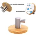 thumbnail image 5 of 4pcs Ganchos autoadhesivos Ganchos de albornoz de acero inoxidable y bambú Ganchos de pared Toalleros de cocina Ganchos para abrigos Sin taladrar Baño Cocina Oficina Ho kaili Sencillez, 5 of 5
