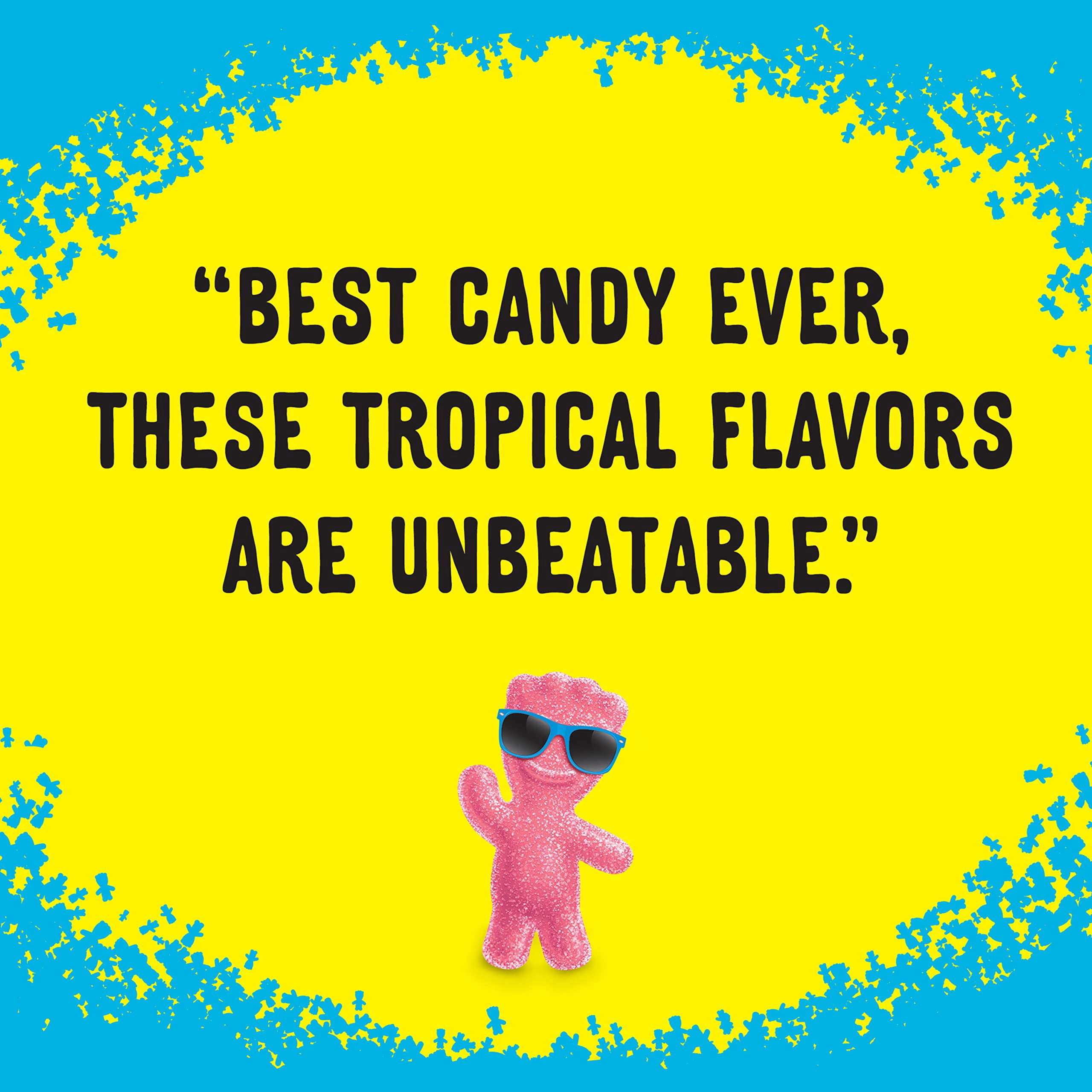 (4 pack) Sour Patch Kids Tropical Flavored 3.6 oz