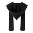 thumbnail image 1 of Bufanda con capucha, calentador de cuello y orejas, informal, para citas al aire libre negro, 1 of 9