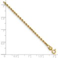 thumbnail image 2 of 14k Gold 2mm Semi-solid Sparkle-Cut Rope Chain Bracelet 7 Inch Link Bracelet for Women and Men, 2 of 2