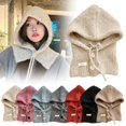 thumbnail image 2 of Women Autumn & Winter Hat Scarf Integrated Flce Blended Knitting Warm Ear, 2 of 8