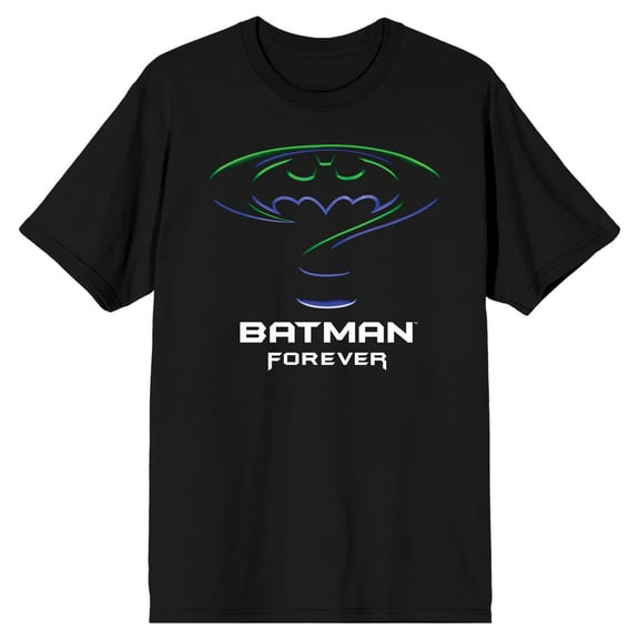 Batman Forever Movie Logo Men's Black T-Shirt-3XL