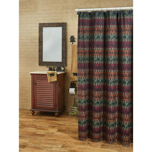 Park Designs Mountain Bear Shower Curtain 72x72