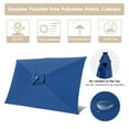 thumbnail image 4 of Yescom Parasol Rectangulaire d'Extérieur 10 X 6,5 Pi à DEL Solaires avec Manivelle Inclinable pour Table, Marché, Cour, Terrasse, Piscine, Fête, Bleu Marine, 4 of 9