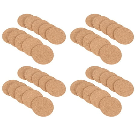 

40 Cork Bar Drink Coasters - Absorbent and Reusable - 90mm 5mm Thick