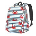 thumbnail image 1 of Disketp Cute Red Crabs With Nautical Mochila Escolar de Gran Capacidad y Peso Ligero, Mochila de Viaje Ideal para Escuela, Trabajo y Uso Diario, Cómoda y con Estilo, 1 of 8