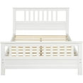 thumbnail image 2 of White Pine Wood Slatted Platform Headboard Footboard Full Size Bed, 2 of 3