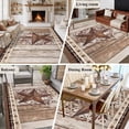 thumbnail image 5 of Texas Star Vintage Area Rugs 8'x10', Washable Small Throw Rugs for Living Room Patio, Brown Retro Art Red Berry Wooden Indoor Outdoor Rug Non-Slip Low Pile Carpet Runner Reversible Floor Mats, 5 of 8