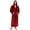 Burgundy, variant on VULCANODON Mens Big and Tall Robe with Hooded, Full Length Thickened Plush Bathrobe (Burgundy, 2XL/3XL)