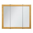 thumbnail image 5 of Design House 36" Wood Tri-View Wall Mount Bathroom Medicine Cabinet, Honey Oak, 5 of 8