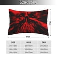 thumbnail image 2 of Kdxio Cotton Pillow Cases 20"x30" Pillowcases,Soft and Breathable Bedroom Pillow Cases-The Red Head Skull-No Pillow Core, 2 of 5