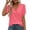 Watermelon Red, variant on Ussuma Puff Sleeve V-Neck Vintage Fashionable Women Shirts Stylish Ruffle Solid Color Women's Top Elegant and Intellectual Dressy Casual Work Date Holiday Party