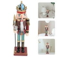 thumbnail image 3 of Xmas Nutcracker Xmas Decor Wood Nutcracker Soldier Christmas Party Desktop Ornament, 3 of 9