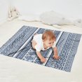 thumbnail image 2 of Blue and White Geometric Striped Pattern Blanket,Comfortable Soft Flannel Throw Blanket,All Season,Warm Lightweight Blankets for Sofa Bed Couch Living Room Chair,30"x40", 2 of 4