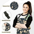 thumbnail image 2 of 5 Pcs Kitchen Set Heat Resistant Oven Mitts and Non-Slip Pot Holders with Adjustable Cooking Apron Flash Flower and Leaf, 2 of 6