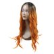 thumbnail image 2 of Peluca de cabello humano Unique Bargains 28' Naranja Rizado con gorra, 2 of 7