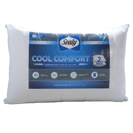 Sealy 2-pk. Cool Comfort Jumbo Bed Pillow Jumbo White