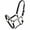 Black, variant on Tough 1 Miniature Adjustable Crystal Overlay Nylon Halter