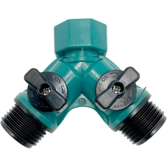 shiyou-Soaker Hose Splitter, Faucet Splitter, 2 Way Heavy Duty, Hose y Splitter, Garden Faucet, Garden Hose y Splitter, Hose Bib Splitter, with Shut Off Valve