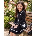 thumbnail image 6 of Aideaone Toddler Girls Long Sleeve Polo Dress with Matching Heart Crossbody Bag 2T-7T, 6 of 7