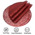 thumbnail image 4 of 15" Hollow Out Placemat for Dining Table, 4 Pcs Round PVC Placemats, Vinyl Non-Slip Heat Insulation Kitchen Washable Table Mat Cup Mat Dinner Table Decoration Hotel Restaurant Home Decor – Red, 4 of 7