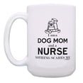 thumbnail image 2 of ThisWear Nurse Mugs I am a Dog Mom and A Nurse Nothing Scares Me 2 Pack Gift 15oz Coffee Mugs, 2 of 4