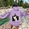 thumbnail image 2 of QBGSAY Women'S Sweatshirt Heartwarming Funny Cat And Dog Print Casual Drawstring Hoodie Athletic Pullover Tops, 2 of 5