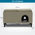 thumbnail image 4 of Paws & Purrs 32″ Wide Modern Dual-Purpose Ottoman & Multi-Cat Bed – Stylish 2-in-1 Footstool & Cozy Hideaway for Multiple Cats – Removable Cushioned Top, Hidden Storage, Ash, 4 of 11