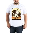 thumbnail image 4 of Men Oversize T-ShirtNature Summer Casual Short Sleeve Crew Neck Loose Tee Tops XS-5XL, 4 of 5