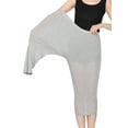 thumbnail image 2 of Fangasis Ladies Capri Leggings Oversized Cropped Pants Elastic Waist Sleepwear Women Breathable Pj Bottoms Comfy Gym Lounge Pant Light Gray 6XL, 2 of 6