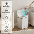 thumbnail image 3 of PrettyCare 2 Packs 3.6 Gal Automatic Bathroom Trash Cans with Lid Touchless Small Bedroom Plastic Garbage Can White GC01, 3 of 16