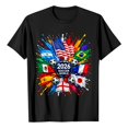 thumbnail image 6 of 2026 New USA Soccer Jersey T-Shirt, United States Jersey Soccer, USA Team Pattern Crew Neck Short Sleeve Athletic Casual Football Top for Adult(Black, 2XL), 6 of 6