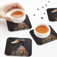 thumbnail image 6 of Bingfone Vintage Graffiti Cool Duck Leather Drinks Coasters with Set of 6,Suitable for Home Kitchen,Coffee Cup Coasters Home Gift, 6 of 7