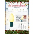 thumbnail image 4 of Vintage C9 LED Christmas Lights Outdoor, 50 Feet C9 String with 50 Shatterproof Matte Bulbs, Connectable Waterproof Tree Lights for Holiday Roofline, Backyard Garden Decor, Warm White, 4 of 7