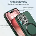 thumbnail image 3 of Ancove for iPhone 11 Pro Magnetic Case,[Compatible with Mag Safe],Shockproof Business PU Leather Ultra Slim Thin Case Cover with Built-in Kickstand for iPhone 11 Pro,Darkgreen, 3 of 7
