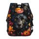 thumbnail image 4 of Disketp Colorful Floral Black Dog Mochila Estampada para Hombre y Mujer – Mochila Ligera Clásica con Múltiples Bolsillos para Universidad, Trabajo y Viajes-One Size, 4 of 5