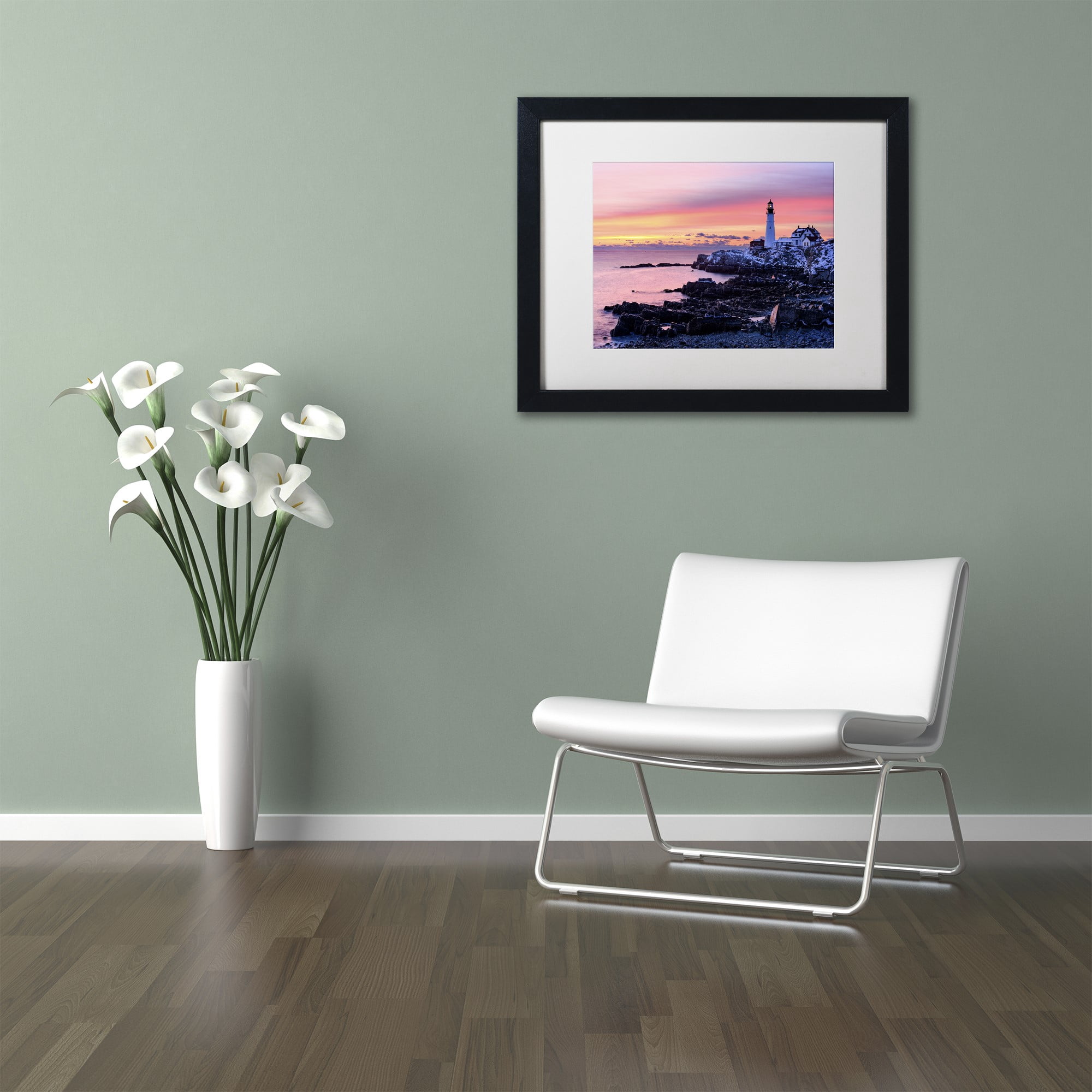 Trademark Fine Art 'Light of Dawn' Canvas Art by Michael Blanchette Photography, White Matte, Black Frame
