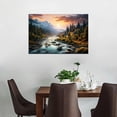 thumbnail image 3 of VELVET Landscape Canvas Wall Art Snow Mounta and River Pictures Livg Room Pe Scenery Modern Artwork Patg Prt on Canvas Picture for Bedroom Livg Room Home Decoration 10x8inch Framed, 3 of 5