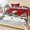 Red, variant on King Size Fitted Sheet Set - Blue Snowman Christmas 3 Piece Bedding Sets 16" Deep Pocket Fitted Sheet with 2 Pillowcases, Xmas Tree Green Snowflake Brushed Microfiber Hotel Luxury Bed Sheets
