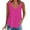 Pink, variant on Yigetop Womens Sleeveless Tops, Casual Solid Color Scallop V Neck Women's Vest Comfortable and Breathable V Neck Women's T Shirt Eyelet Tank Tops for Women Hot Pink XL