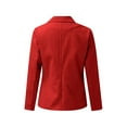 thumbnail image 4 of Innerwin Blazers Solid Color Women Cardigan Jacket Work Shawl Neck Slim Fit Business Jackets Red S, 4 of 7