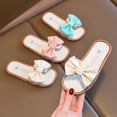 thumbnail image 3 of Mepaouo Girl's Dress Flat Sandals Bow Casual Slip on Summer Beach Shoes Comfortable Toddler Slippers, 3 of 6