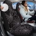 thumbnail image 3 of Binienty Halloween Car Seat Cover Protector Front Seats Fabric Soft Plush Cozy Automotive Bucket Seat Covers Easy to Install Stretchy Carseat Cushion 2 Pack Auto Accessories, 3 of 8
