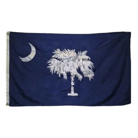 3x5 Embroidered South Carolina SC 600D 2ply Nylon Flag 3'x5' Grommets Heavy DUTY