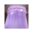 thumbnail image 4 of Elegant Bed Canopy Net Polyester Purple 1.5*2m，Luxurious Bed Canopy for Girls & Adults, Round Dome Lace Princess Canopies Netting, 4 of 5