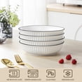 thumbnail image 2 of Malacasa Pasta Bowls, 34 oz Ceramic Salad Bowls Set of 4, Large Kitchen Bowls Set for Serving Soup, Pasta, Dinner, Microwave Dishwasher Safe, 2 of 10