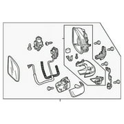 Genuine OE Honda Door Mirror - 76258-T5R-A01