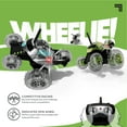 thumbnail image 5 of Sharper Image® Toy RC Thunder Tumbler Remote Control 360 Spinning Car with Racing Flips and Tricks with 5th Wheel, 49 MHz, 2-Pieces, Green, Age 6+, 5 of 7