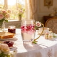 thumbnail image 5 of 4.7x3.5 Inch Rose Enamel Glass Mug, Lead Free Tea Cup With Matching Spoon, Premier Gift for Mom's Day Birthday, Multicolor, 5 of 7